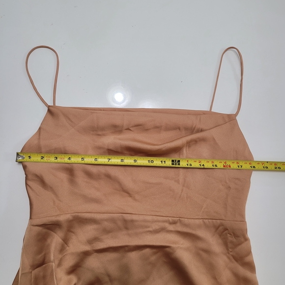 Free People Fame & Partners Gold Rosabel Maxi Dress Size 12 - Picture 13 of 16